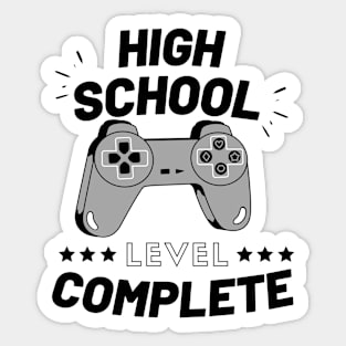 HIGH SCHOOL LEVEL COMPLETE GAMER GRADUATION Gift Ides Sticker